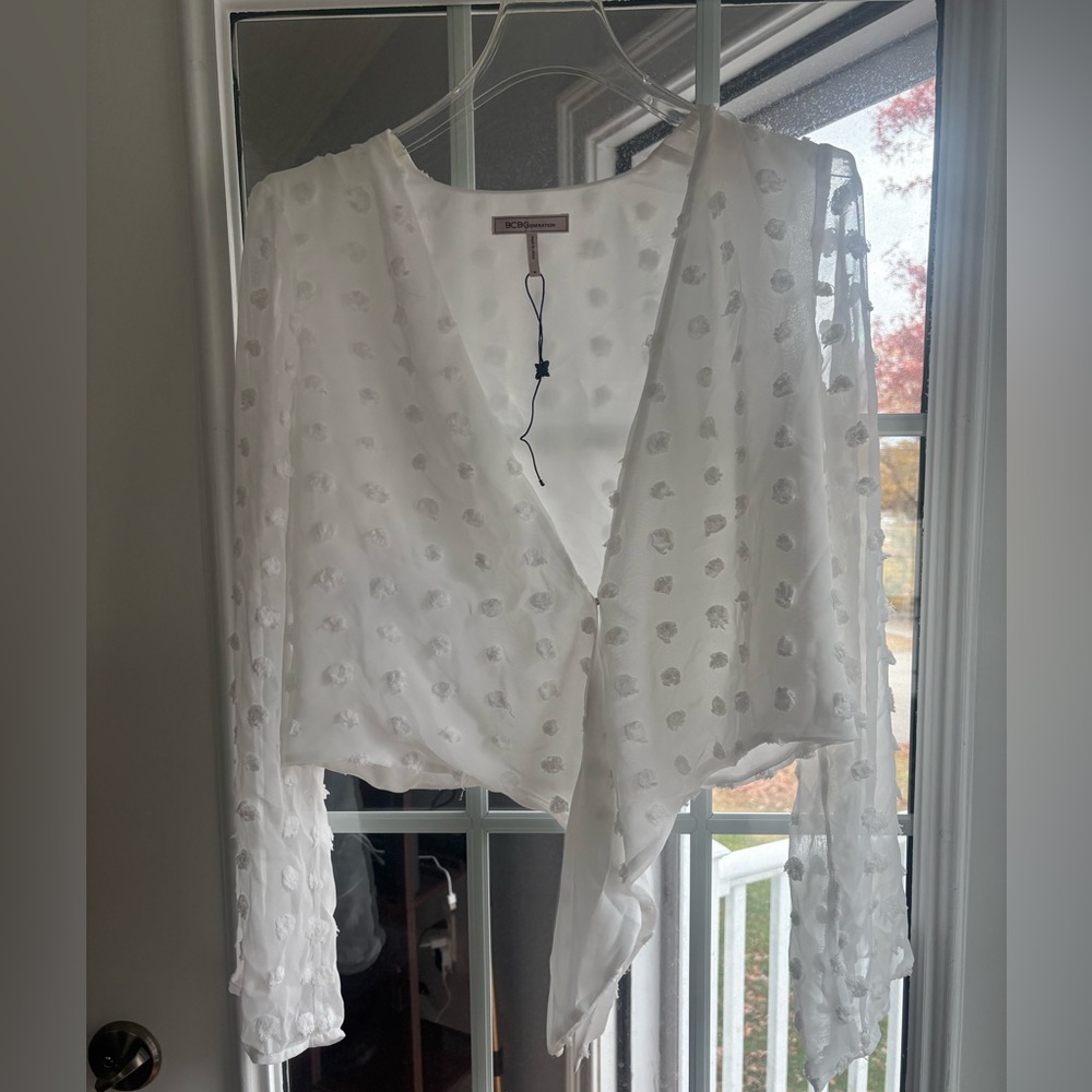 BCBGeneration White Sheer Blouse